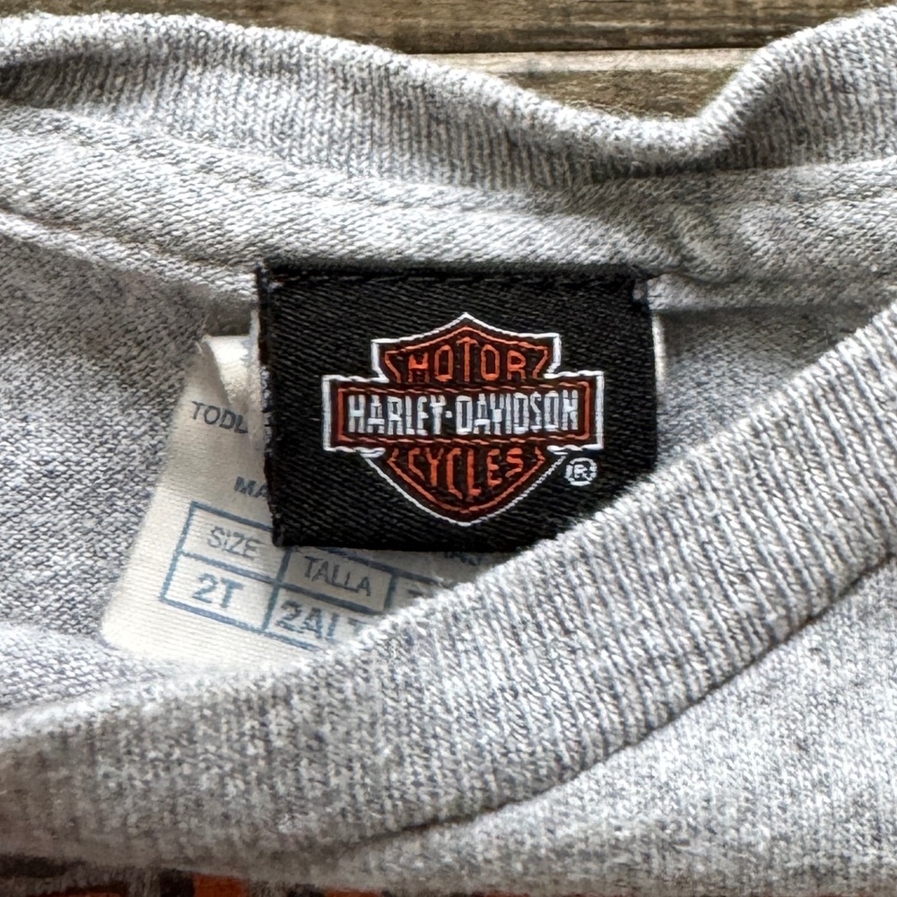 Harley Davidson shirt my grandpa drives a Harley grey 2t - Picture 2 of 3
